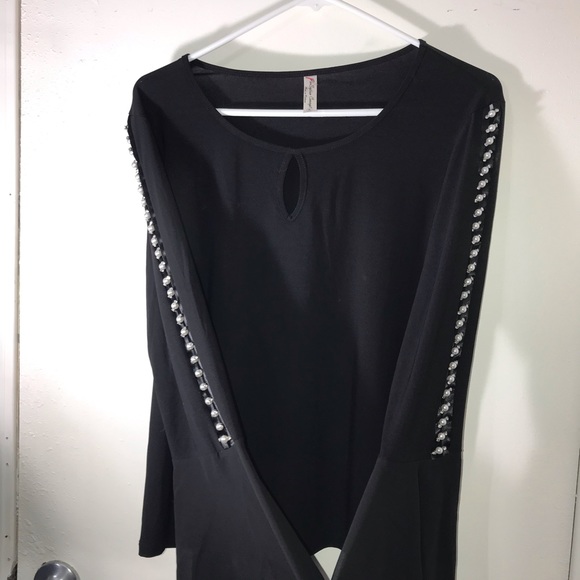 perception Concepts Tops - Perception Concept sheer beaded blouse
